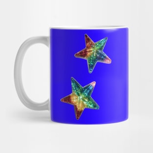 Rainbow glittery stars Mug